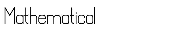 Mathematical font preview